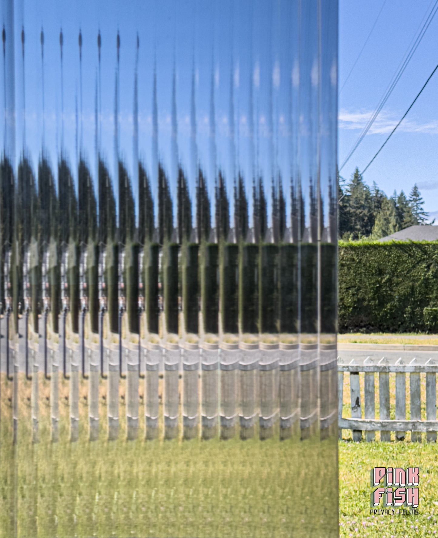Smokey Reeded Privacy Window Film