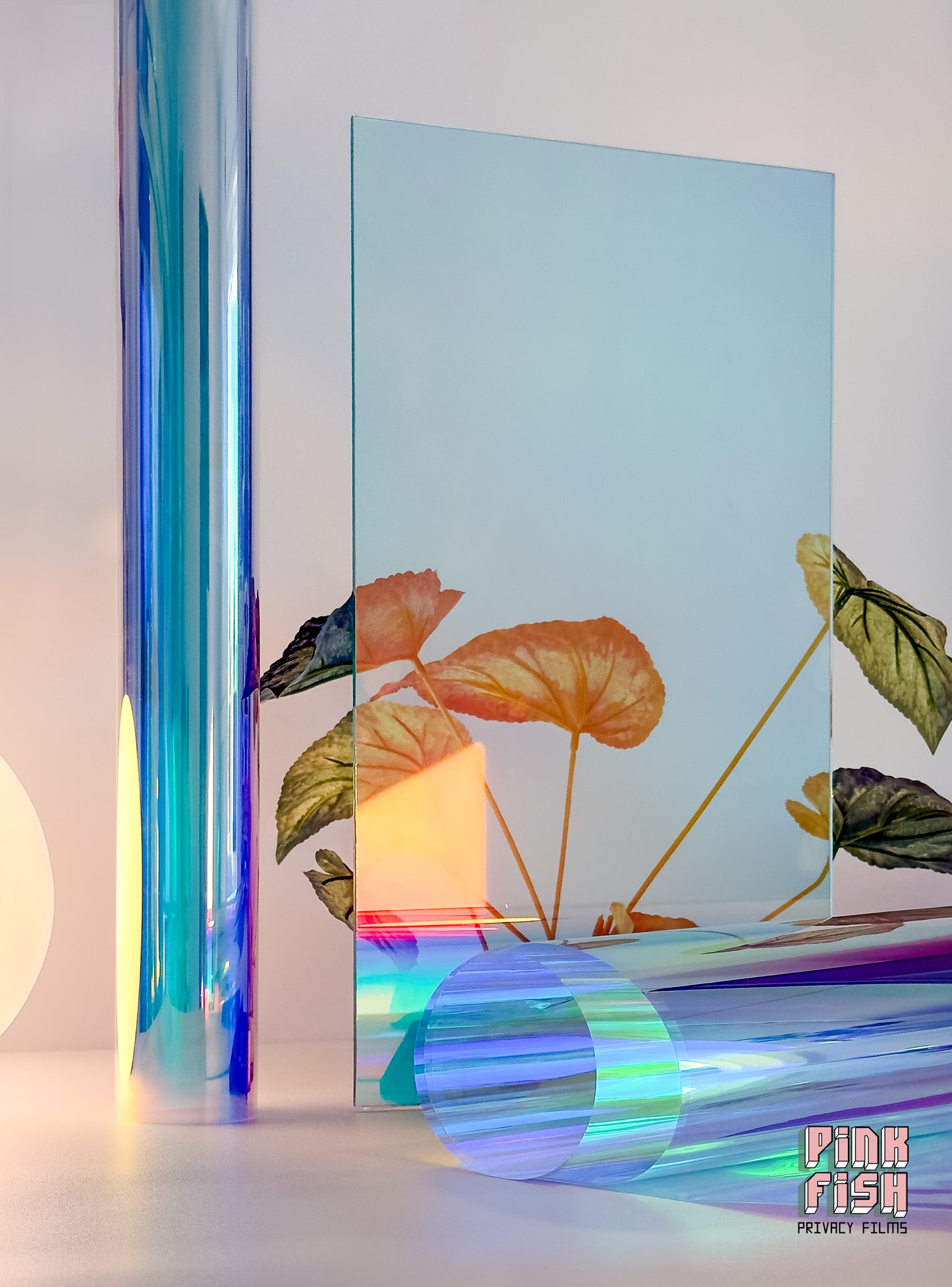 Blue Iridescent Reflective Privacy Film