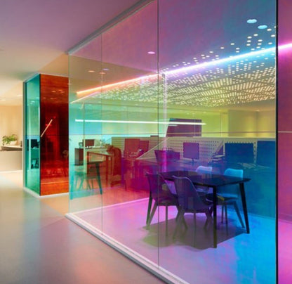 Blue Iridescent Reflective Privacy Film