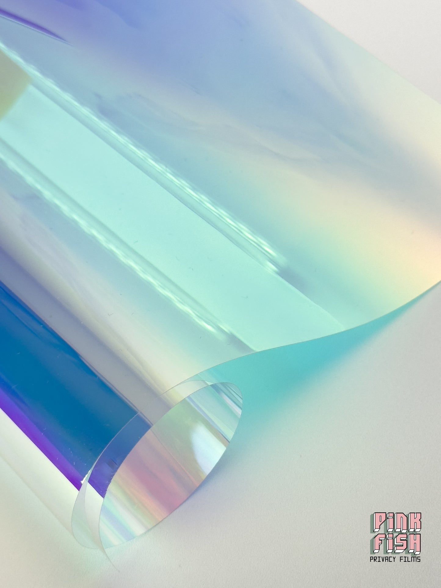 Blue Iridescent Reflective Privacy Film