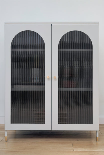 Smokey Reeded Privacy Window Film