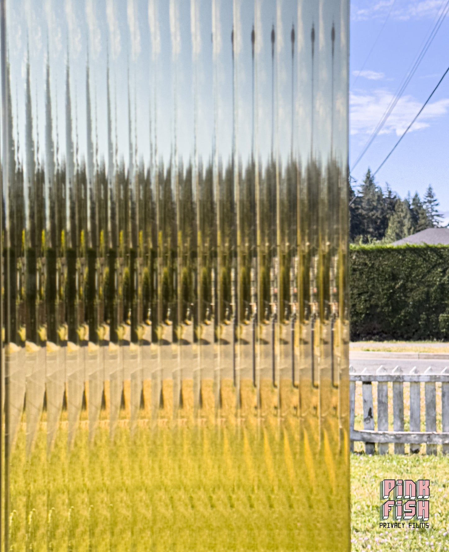 Amber Reeded Privacy Window Film