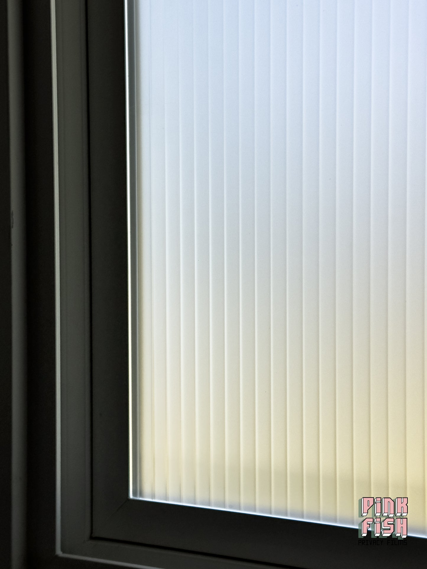 Frosty Reeded Privacy Window Film