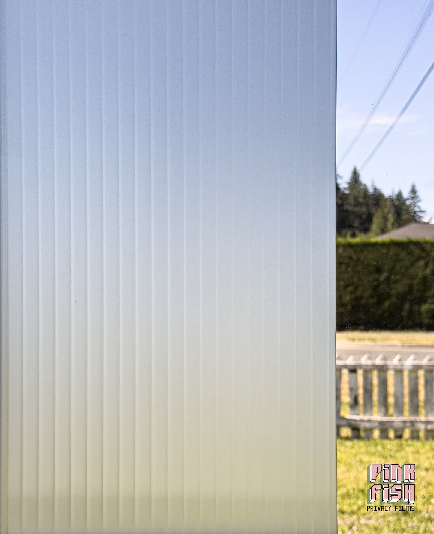 Frosty Reeded Privacy Window Film