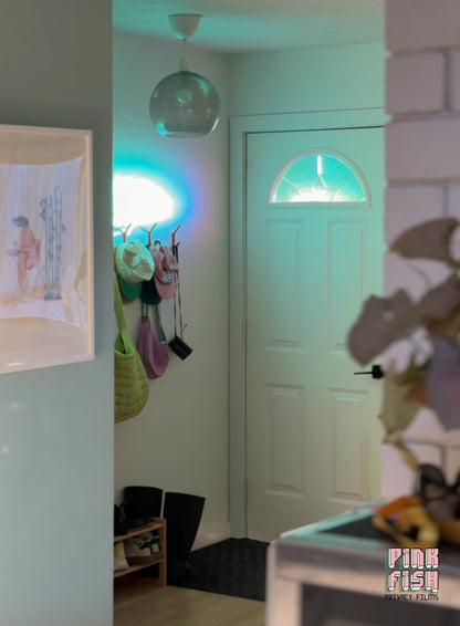 Blue Iridescent Reflective Privacy Film