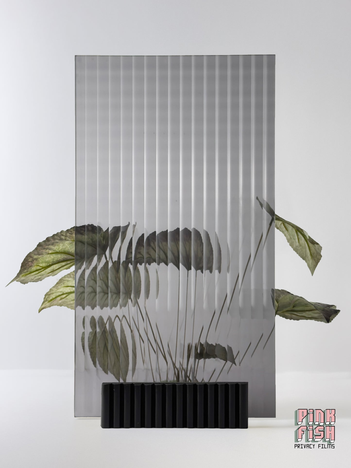 Smokey Reeded Privacy Window Film