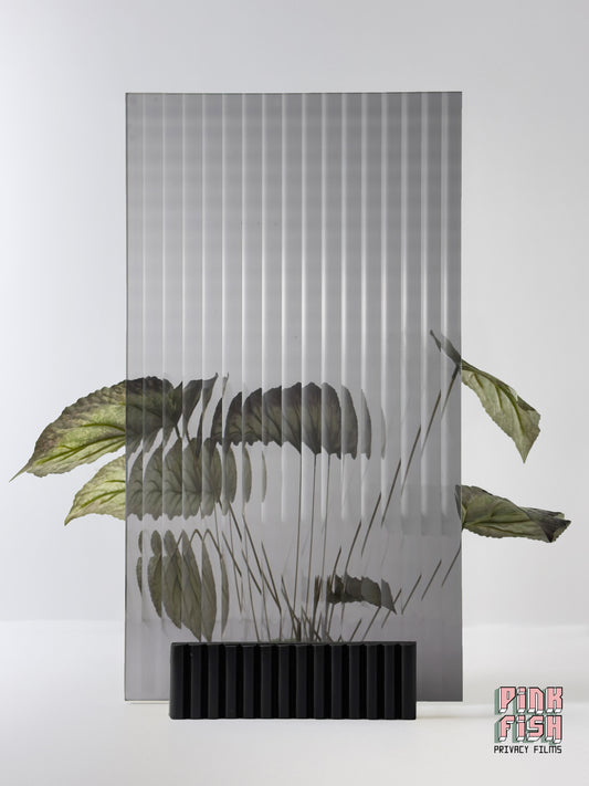 Smokey Reeded Privacy Window Film